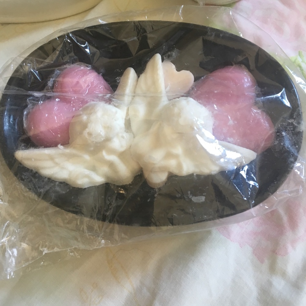 Angel and hearts Valentine's glycerin soaps
